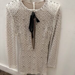 Miss Rosier Adalasia Mini Dress in white, size small